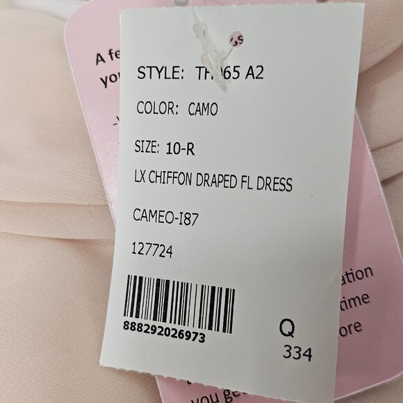 Thread Women's Cameo Off The Shoulder Draped Neck Chiffon Dress Size 10R NWT - Picture 11 of 15